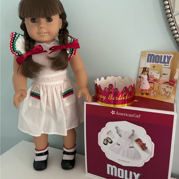 american girl doll birthday dress PLEASANT COMPANY American Girl Samantha Birthday Outfit Pinafore RARE 1993   Cape Cod Fashionista